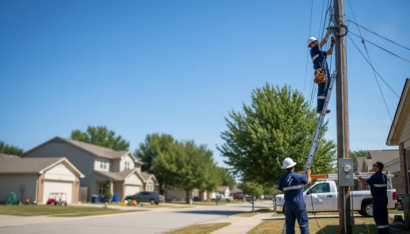 Residential electrician providing installation services in Magnolia, TX